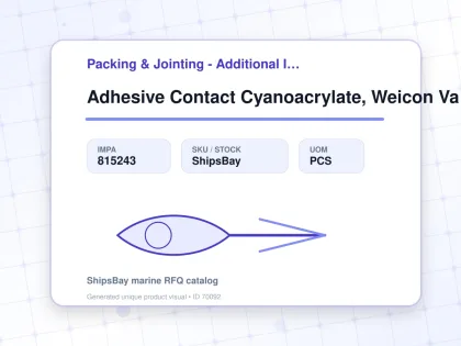 Adhesive Contact Cyanoacrylate, Weicon Va 8312 60grm - Packing & Jointing - Additional Items - IMPA 815243 - UOM PCS