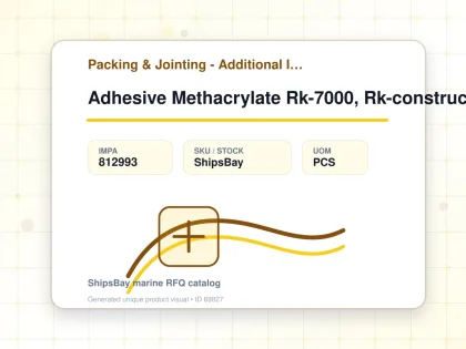 Adhesive Methacrylate Rk-7000, Rk-construction Weicon 24grm - Packing & Jointing - Additional Items - IMPA 812993 - UOM PCS