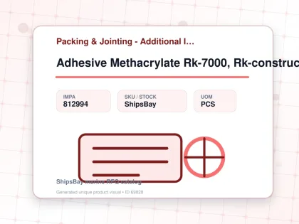Adhesive Methacrylate Rk-7000, Rk-construction Weicon 50grm - Packing & Jointing - Additional Items - IMPA 812994 - UOM PCS