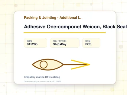 Adhesive One-componet Weicon, Black Seal Black 200ml - Packing & Jointing - Additional Items - IMPA 815285 - UOM PCS