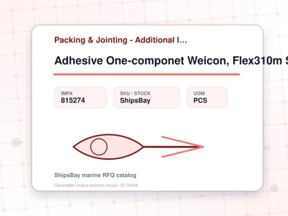 Adhesive One-componet Weicon, Flex310m Stainless Steel 310ml - Packing & Jointing - Additional Items - IMPA 815274 - UOM PCS