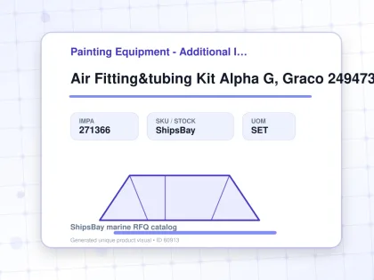 Air Fitting&tubing Kit Alpha G, Graco 249473 - Painting Equipment - Additional Items - IMPA 271366 - UOM SET