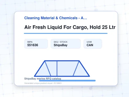 Air Fresh Liquid For Cargo, Hold 25 Ltr - Cleaning Material & Chemicals - Additional Items - IMPA 551636 - UOM CAN