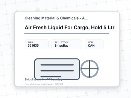 Air Fresh Liquid For Cargo, Hold 5 Ltr - Cleaning Material & Chemicals - Additional Items - IMPA 551635 - UOM CAN