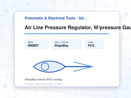 Air Line Pressure Regulator, W/pressure Gauge Pt 3/8 - Pneumatic & Electrical Tools - Additional Items - IMPA 590807 - UOM PCS