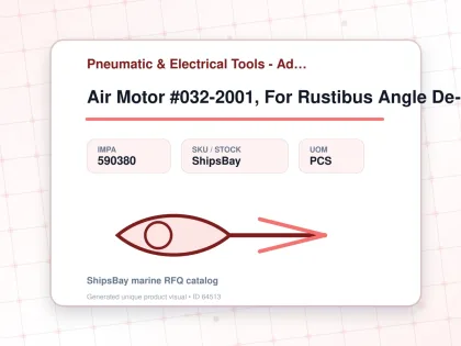 Air Motor #032-2001, For Rustibus Angle De-scaler - Pneumatic & Electrical Tools - Additional Items - IMPA 590380 - UOM PCS