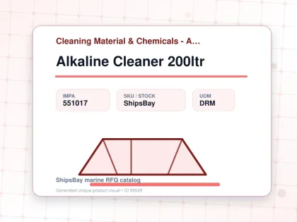 Alkaline Cleaner 200ltr - Cleaning Material & Chemicals - Additional Items - IMPA 551017 - UOM DRM