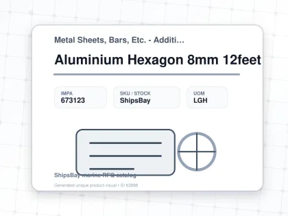 Aluminium Hexagon 8mm 12feet - Metal Sheets, Bars, Etc. - Additional Items - IMPA 673123 - UOM LGH
