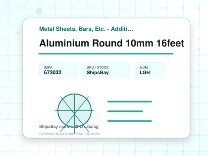 Aluminium Round 10mm 16feet - Metal Sheets, Bars, Etc. - Additional Items - IMPA 673032 - UOM LGH