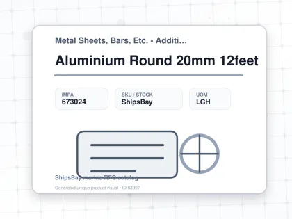 Aluminium Round 20mm 12feet - Metal Sheets, Bars, Etc. - Additional Items - IMPA 673024 - UOM LGH