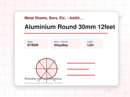 Aluminium Round 30mm 12feet - Metal Sheets, Bars, Etc. - Additional Items - IMPA 673026 - UOM LGH