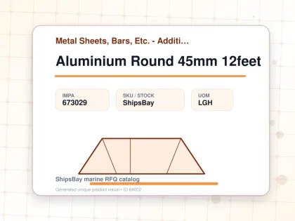 Aluminium Round 45mm 12feet - Metal Sheets, Bars, Etc. - Additional Items - IMPA 673029 - UOM LGH