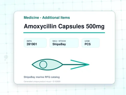 Amoxycillin Capsules 500mg - Medicine - Additional Items - IMPA 391901 - UOM PCS