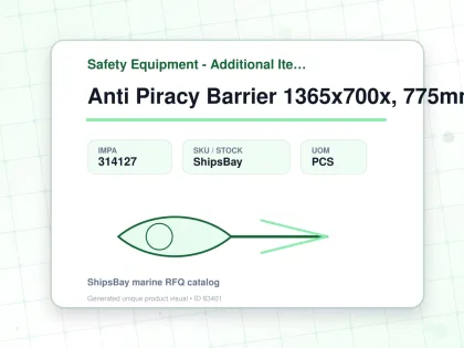 Anti Piracy Barrier 1365x700x, 775mm - Safety Equipment - Additional Items - IMPA 314127 - UOM PCS