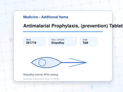 Antimalarial Prophylaxis, (prevention) Tablet - Medicine - Additional Items - IMPA 391716 - UOM TAB