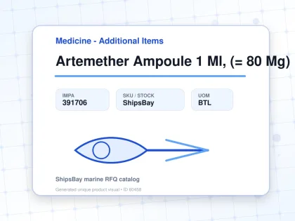 Artemether Ampoule 1 Ml, (= 80 Mg) - Medicine - Additional Items - IMPA 391706 - UOM BTL