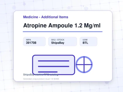 Atropine Ampoule 1.2 Mg/ml - Medicine - Additional Items - IMPA 391708 - UOM BTL