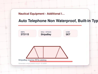 Auto Telephone Non Waterproof, Built-in Type Oda-1780-2nk - Nautical Equipment - Additional Items - IMPA 372115 - UOM SET