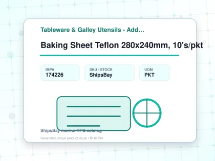 Baking Sheet Teflon 280x240mm, 10's/pkt - Tableware & Galley Utensils - Additional Items - IMPA 174226 - UOM PKT