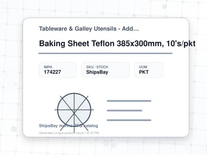 Baking Sheet Teflon 385x300mm, 10's/pkt - Tableware & Galley Utensils - Additional Items - IMPA 174227 - UOM PKT