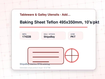 Baking Sheet Teflon 495x350mm, 10's/pkt - Tableware & Galley Utensils - Additional Items - IMPA 174228 - UOM PKT