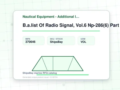 B.a.list Of Radio Signal, Vol.6 Np-286(6) Part 6 - Nautical Equipment - Additional Items - IMPA 370646 - UOM VOL
