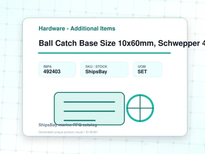 Ball Catch Base Size 10x60mm, Schwepper 4090 - Hardware - Additional Items - IMPA 492403 - UOM SET
