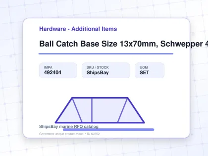 Ball Catch Base Size 13x70mm, Schwepper 4090 - Hardware - Additional Items - IMPA 492404 - UOM SET