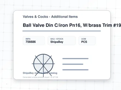 Ball Valve Din C/iron Pn16, W/brass Trim #1942m 20mm - Valves & Cocks - Additional Items - IMPA 756686 - UOM PCS