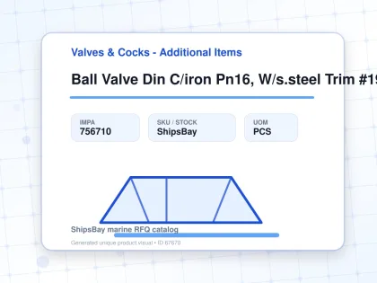 Ball Valve Din C/iron Pn16, W/s.steel Trim #1942r 150mm - Valves & Cocks - Additional Items - IMPA 756710 - UOM PCS