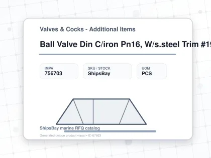 Ball Valve Din C/iron Pn16, W/s.steel Trim #1942r 32mm - Valves & Cocks - Additional Items - IMPA 756703 - UOM PCS
