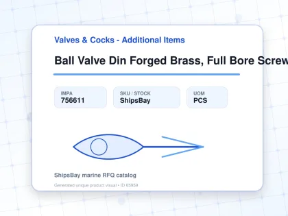 Ball Valve Din Forged Brass, Full Bore Screwed #1607 4" - Valves & Cocks - Additional Items - IMPA 756611 - UOM PCS
