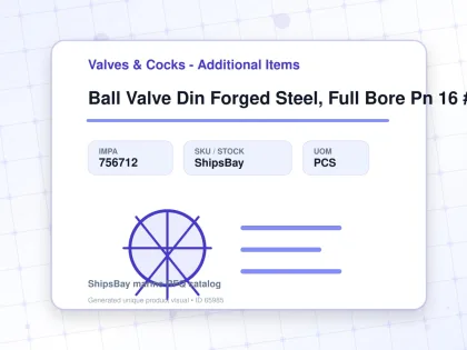 Ball Valve Din Forged Steel, Full Bore Pn 16 #7349 Dn 15 - Valves & Cocks - Additional Items - IMPA 756712 - UOM PCS