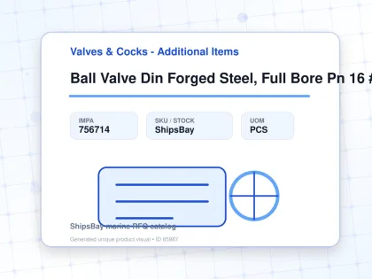 Ball Valve Din Forged Steel, Full Bore Pn 16 #7349 Dn 25 - Valves & Cocks - Additional Items - IMPA 756714 - UOM PCS