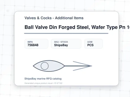 Ball Valve Din Forged Steel, Wafer Type Pn 16 #7343 Dn 50 - Valves & Cocks - Additional Items - IMPA 756848 - UOM PCS