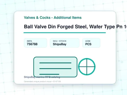 Ball Valve Din Forged Steel, Wafer Type Pn 16 #7343 Dn 80 - Valves & Cocks - Additional Items - IMPA 756788 - UOM PCS