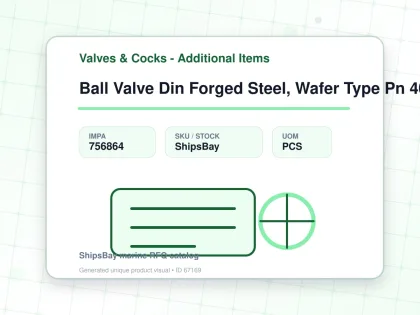 Ball Valve Din Forged Steel, Wafer Type Pn 40 #7343 Dn 150 - Valves & Cocks - Additional Items - IMPA 756864 - UOM PCS