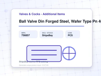 Ball Valve Din Forged Steel, Wafer Type Pn 40 #7343 Dn 65 - Valves & Cocks - Additional Items - IMPA 756857 - UOM PCS