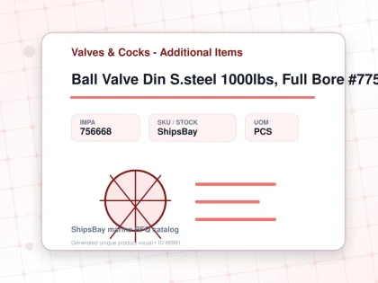 Ball Valve Din S.steel 1000lbs, Full Bore #7752 Bsp 3/4" - Valves & Cocks - Additional Items - IMPA 756668 - UOM PCS