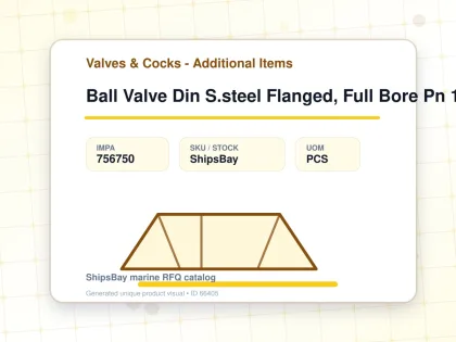 Ball Valve Din S.steel Flanged, Full Bore Pn 16 #7389 Dn 15 - Valves & Cocks - Additional Items - IMPA 756750 - UOM PCS