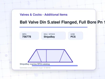 Ball Valve Din S.steel Flanged, Full Bore Pn 16 #7389 Dn 25 - Valves & Cocks - Additional Items - IMPA 756778 - UOM PCS