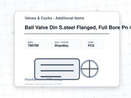 Ball Valve Din S.steel Flanged, Full Bore Pn 40 #7389 Dn 40 - Valves & Cocks - Additional Items - IMPA 756769 - UOM PCS