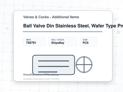 Ball Valve Din Stainless Steel, Wafer Type Pn 40 #7383 Dn 15 - Valves & Cocks - Additional Items - IMPA 756791 - UOM PCS