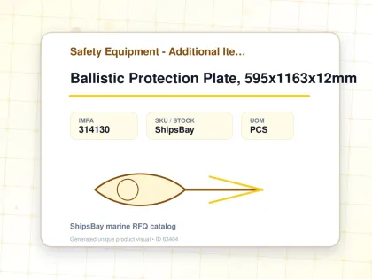 Ballistic Protection Plate, 595x1163x12mm - Safety Equipment - Additional Items - IMPA 314130 - UOM PCS