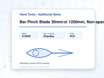 Bar Pinch Blade 30mm/ol 1200mm, Non-spark Beryllium Copper - Hand Tools - Additional Items - IMPA 615832 - UOM PCS