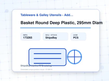 Basket Round Deep Plastic, 295mm Diam - Tableware & Galley Utensils - Additional Items - IMPA 173265 - UOM PCS