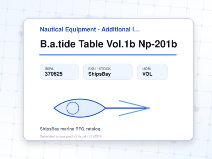 B.a.tide Table Vol.1b Np-201b - Nautical Equipment - Additional Items - IMPA 370625 - UOM VOL