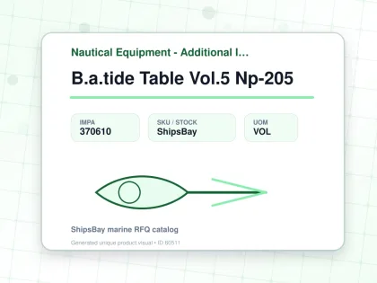 B.a.tide Table Vol.5 Np-205 - Nautical Equipment - Additional Items - IMPA 370610 - UOM VOL