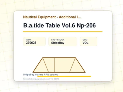B.a.tide Table Vol.6 Np-206 - Nautical Equipment - Additional Items - IMPA 370623 - UOM VOL