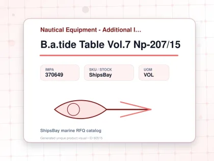 B.a.tide Table Vol.7 Np-207/15 - Nautical Equipment - Additional Items - IMPA 370649 - UOM VOL